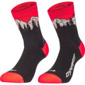 Ponožky Dynafit TRAVERSE MID 0912 black out ULTRA CORAL