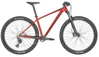 červený horský bicykel