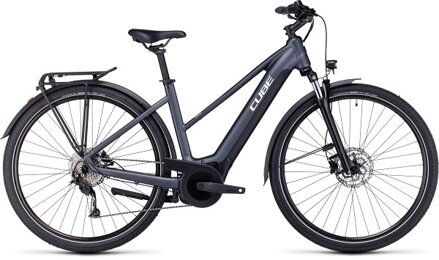 Elektrobicykel CUBE Touring Hybrid ONE 500 TRAPEZ grey´n´white 2023