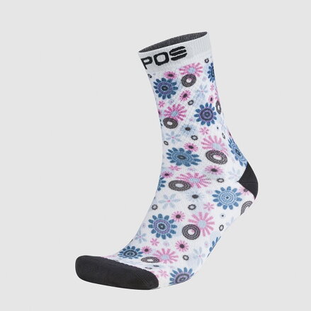Ponožky Karpos SPASSO PRINT 092 niagara bloom bright white
