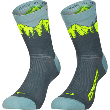 Ponožky Dynafit TRAVERSE MID 0722 cinder ULTRA YELLOW 