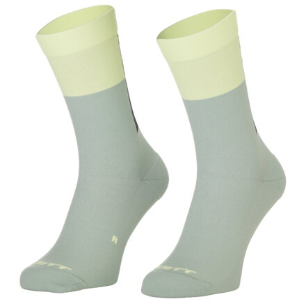 Ponožky Scott BLOCK Stripe Crew spray grey/acid yell