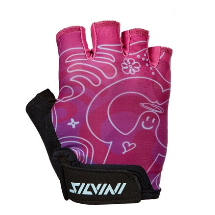 Rukavice Silvini Punta detské CA1438 black fuchsia