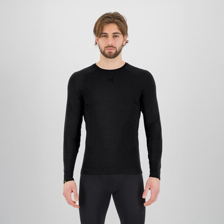Pánske termo tričko s dlhým rukávom Karpos DINAMICO MERINO 130 400N Black