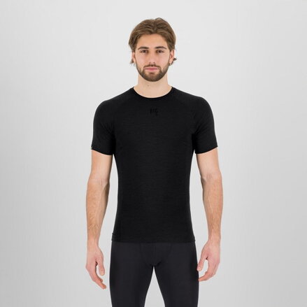 Pánske termo tričko s krátkym rukávom Karpos DINAMICO MERINO 130 400N Black