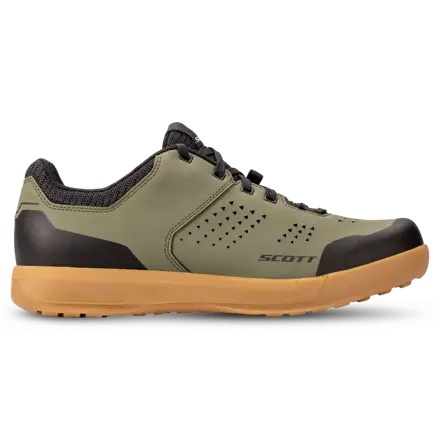 SCOTT MTB SHR-ALP Flat Lace moss green MTB tretry na platformové pedále