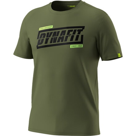 DYNAFIT Graphic Cotton 5A41 military green TABLOID pánske tričko