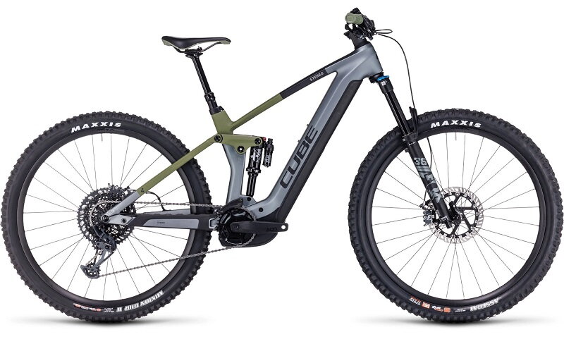 CUBE Stereo Hybrid 140 HPC TM 750 flashgrey olive 2023 CUBE Stereo Hybrid 140 HPC TM 750 flashgrey olive 2023
