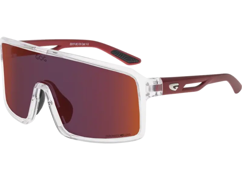 GOG RAGNAROK E517-3C cristal clear / matt metallic red (fotochromatické, kat. 0–3)