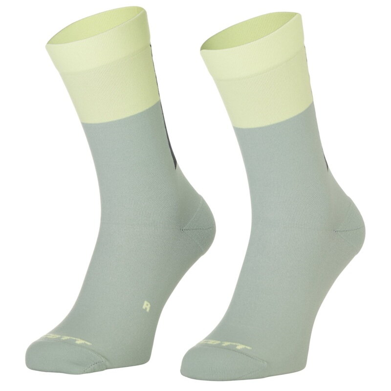 Ponožky Scott BLOCK Stripe Crew spray grey/acid yell