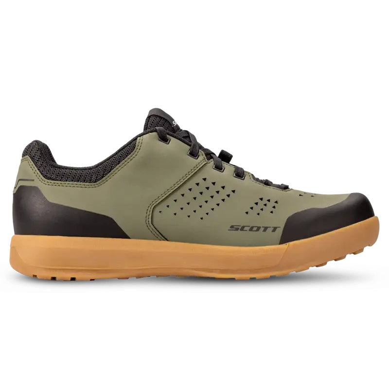 SCOTT MTB SHR-ALP Flat Lace moss green MTB tretry na platformové pedále