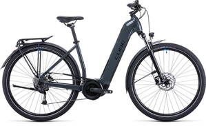 E-bicykel CUBE Touring Hybrid ONE 500 grey/blue 2022 easy entry